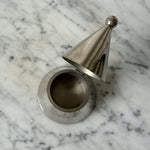 Load image into Gallery viewer, Vintage Chrome Aldo Rossi Alessi Style Candle Holder
