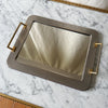 Vintage Mirrored Tray With Gilded Handles