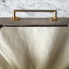 Vintage Mirrored Tray With Gilded Handles