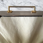 Load image into Gallery viewer, Vintage Mirrored Tray With Gilded Handles
