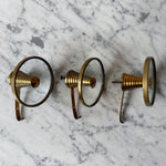Load image into Gallery viewer, Mid Century Italian Brass and Glass Coat Hook Attributed To Fontana Arte
