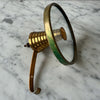 Mid Century Italian Brass and Glass Coat Hook Attributed To Fontana Arte