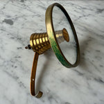 Load image into Gallery viewer, Mid Century Italian Brass and Glass Coat Hook Attributed To Fontana Arte
