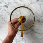 Load image into Gallery viewer, Mid Century Italian Brass and Glass Coat Hook Attributed To Fontana Arte
