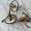 Mid Century Italian Brass and Glass Coat Hook Attributed To Fontana Arte