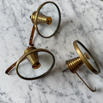 Load image into Gallery viewer, Mid Century Italian Brass and Glass Coat Hook Attributed To Fontana Arte
