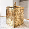 Antique Brass Crocodile Pattern Trinket Box