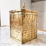 Load image into Gallery viewer, Antique Brass Crocodile Pattern Trinket Box
