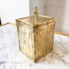 Antique Brass Crocodile Pattern Trinket Box