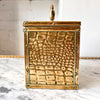 Antique Brass Crocodile Pattern Trinket Box
