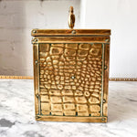 Load image into Gallery viewer, Antique Brass Crocodile Pattern Trinket Box
