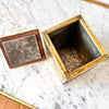 Antique Brass Crocodile Pattern Trinket Box