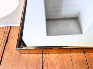 Mid-Century Italian Brass Shield Wall Mirror In The Style Of Gio Ponti