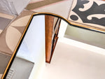 Load image into Gallery viewer, Mid-Century Italian Brass Shield Wall Mirror In The Style Of Gio Ponti

