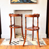 A Pair Of Vintage Two Tier Scalloped Etageres / Side Tables