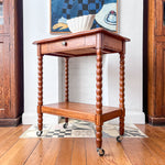 Load image into Gallery viewer, French Vintage Console / Hall Table With Bobbin Legs On Castors
