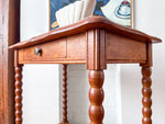 Load image into Gallery viewer, French Vintage Console / Hall Table With Bobbin Legs On Castors
