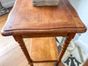 French Vintage Console / Hall Table With Bobbin Legs On Castors