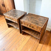 A Pair Of Vintage Faux Bamboo Bedside Cabinets