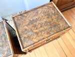 Load image into Gallery viewer, A Pair Of Vintage Faux Bamboo Bedside Cabinets
