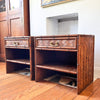 A Pair Of Vintage Faux Bamboo Bedside Cabinets