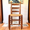 Set Of Four French Charles Dudouyt Style Dining Chairs With Rush Seats