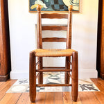 Load image into Gallery viewer, Set Of Four French Charles Dudouyt Style Dining Chairs With Rush Seats
