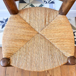 Load image into Gallery viewer, Set Of Four French Charles Dudouyt Style Dining Chairs With Rush Seats
