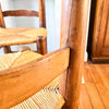 Set Of Four French Charles Dudouyt Style Dining Chairs With Rush Seats