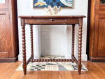 Load image into Gallery viewer, French Antique Desk / Hall Table With Bobbin Legs
