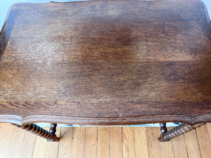 French Antique Desk / Hall Table With Bobbin Legs