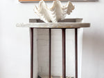 Load image into Gallery viewer, Antique Marble Table / Plant Stand With An Iron Base
