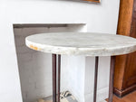 Load image into Gallery viewer, Antique Marble Table / Plant Stand With An Iron Base
