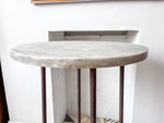 Load image into Gallery viewer, Antique Marble Table / Plant Stand With An Iron Base
