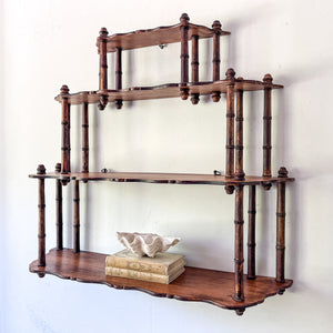 Antique Faux Bamboo Wall Shelf