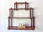 Load image into Gallery viewer, Antique Faux Bamboo Wall Shelf
