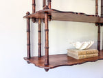 Load image into Gallery viewer, Antique Faux Bamboo Wall Shelf
