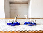 Load image into Gallery viewer, Pair of Antique Staffordshire Pottery Dalmatian Dog Ink Wells

