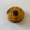Art Deco Brass Trinket Box With Wooden Handle