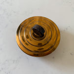 Load image into Gallery viewer, Art Deco Brass Trinket Box With Wooden Handle
