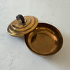 Art Deco Brass Trinket Box With Wooden Handle