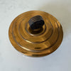 Art Deco Brass Trinket Box With Wooden Handle