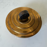 Load image into Gallery viewer, Art Deco Brass Trinket Box With Wooden Handle
