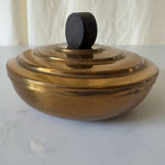 Load image into Gallery viewer, Art Deco Brass Trinket Box With Wooden Handle
