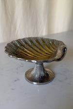 Load image into Gallery viewer, Vintage Clam Shell Pedestal Trinket Dish
