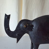 Vintage Primitive Iron Elephant Sculpture