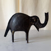 Vintage Primitive Iron Elephant Sculpture