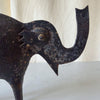 Vintage Primitive Iron Elephant Sculpture