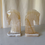Load image into Gallery viewer, A Pair Of Vintage Marble Horse Head Bookends
