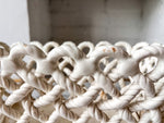 Load image into Gallery viewer, Vintage White Ceramic Lattice Planter
